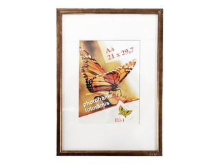 Photo frame Aura, A4, plastic, antique gold