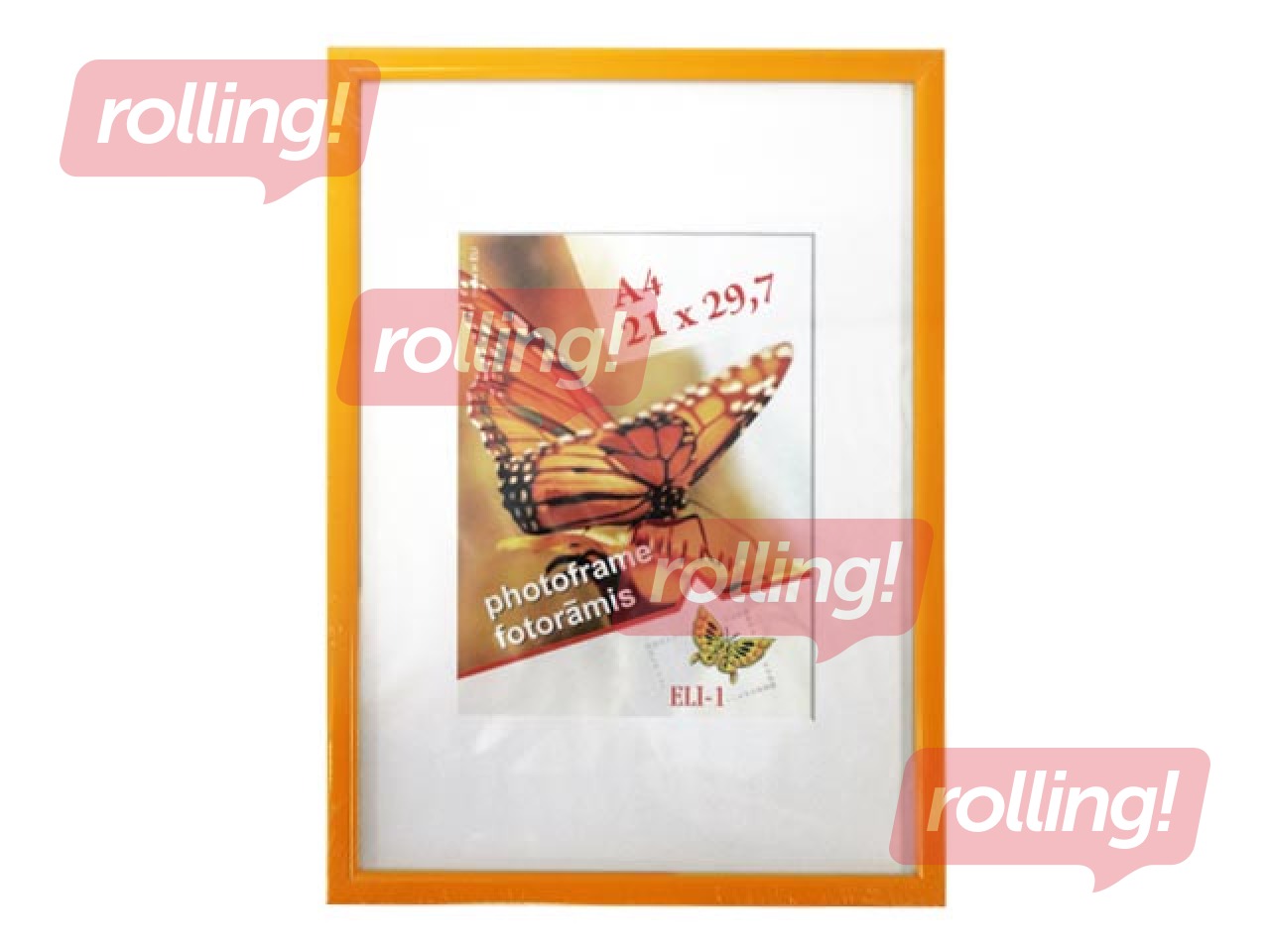 Photo frame Aura, A4, plastic, yellow