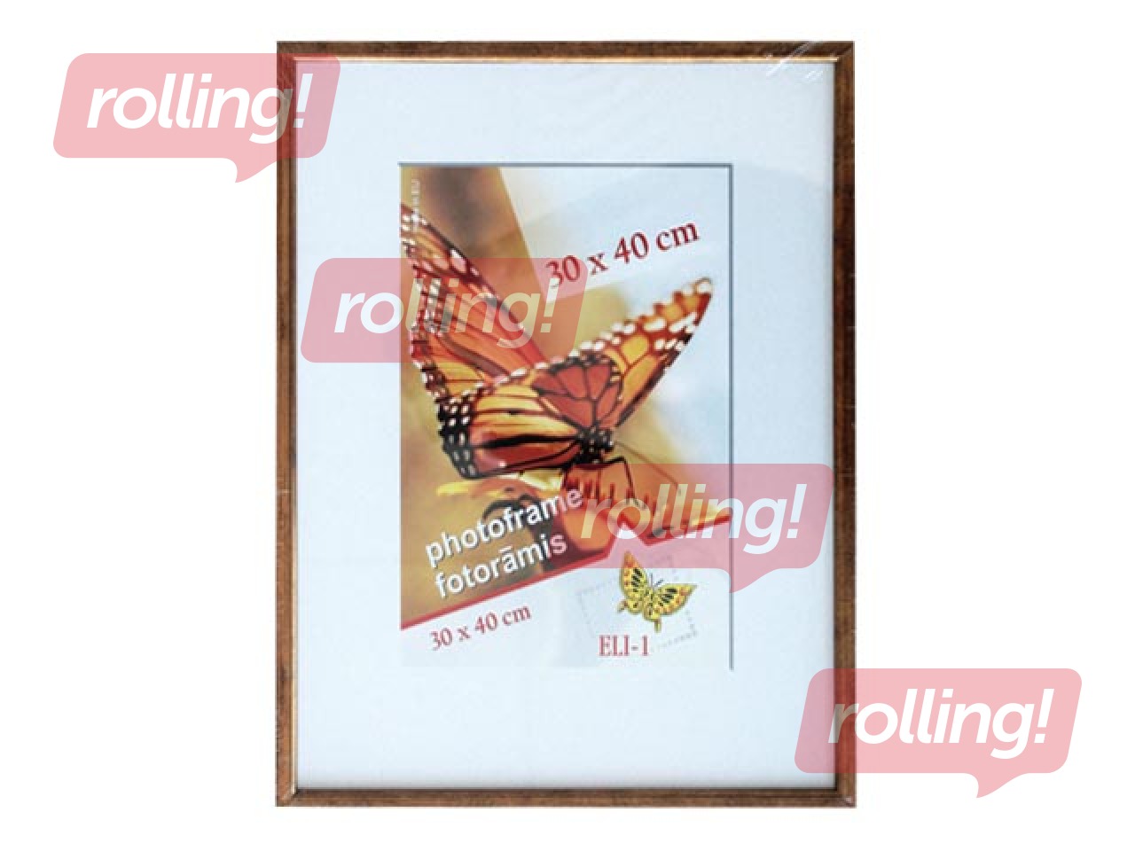 Photo frame Aura, A3, plastic, antique gold