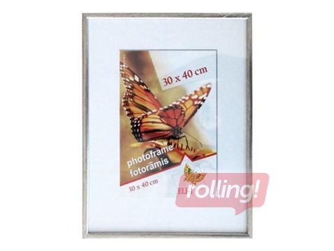 Photo frame Aura, 30 x 40 cm, plastic, antique silver