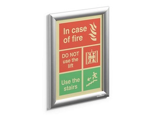 Aluminum profile frame with clips Durable, A4, silver