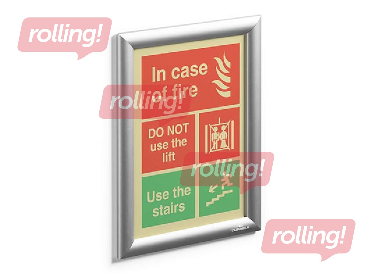 Алюминиевая рамка с зажимами Durable, A4, серебристая