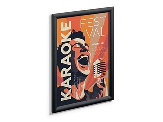 Alumīnija profilu rāmis ar skavām Durable, A3, melns