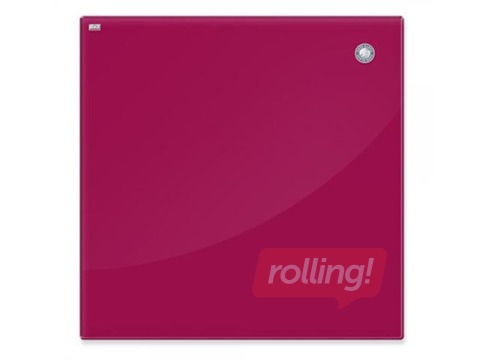 Stikla tāfele 2x3, magnētiska, 80 x 60 cm, aveņu krāsā