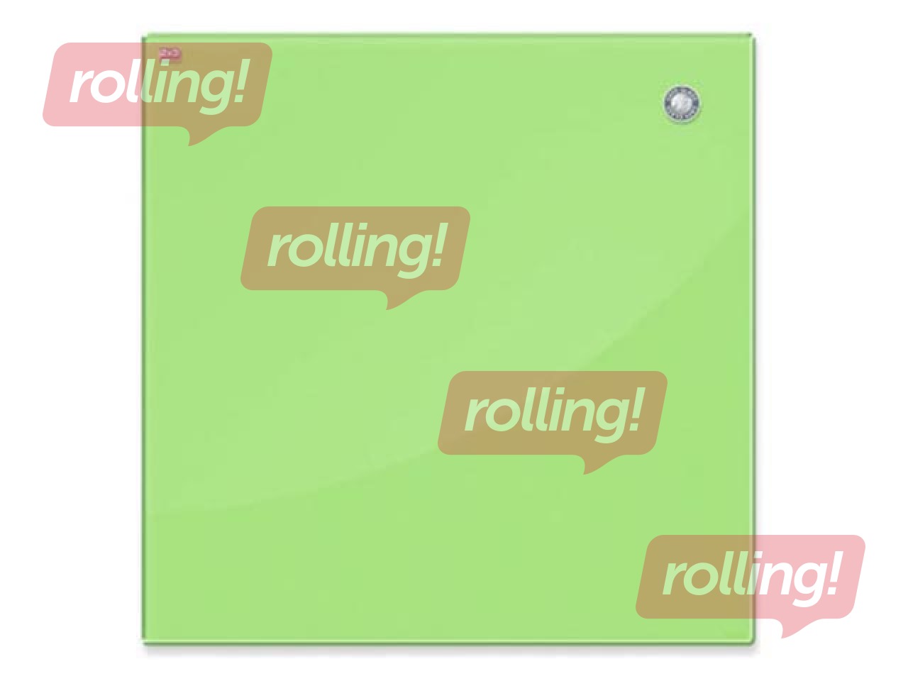 Stikla tāfele 2x3, magnētiska, 80 x 60 cm, gaiši zaļa