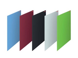 Stikla tāfele Memoboards, magnētiska, 45 x 45 cm, sarkana