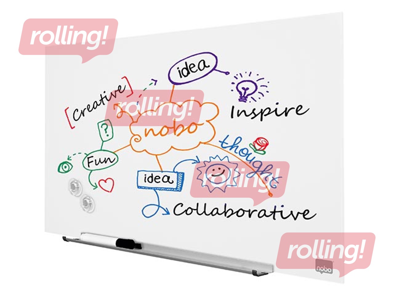 Stikla tāfele Nobo Impression Pro, magnētiska, 31