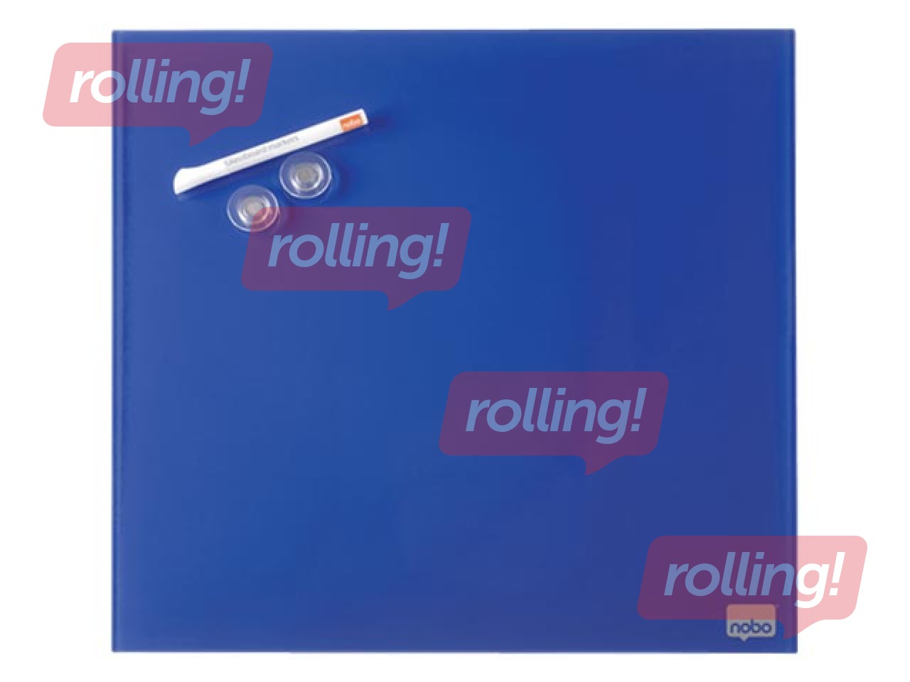 Glass board Nobo, magnetic, 45 x 45 cm, blue
