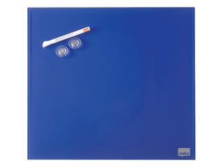 Stikla tāfele Nobo, magnētiska, 45 x 45 cm, zila