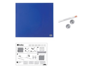 Stikla tāfele Nobo, magnētiska, 45 x 45 cm, zila