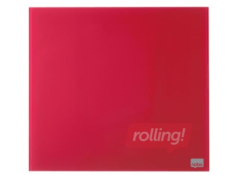 Stikla tāfele Nobo, magnētiska, 45 x 45 cm, sarkana