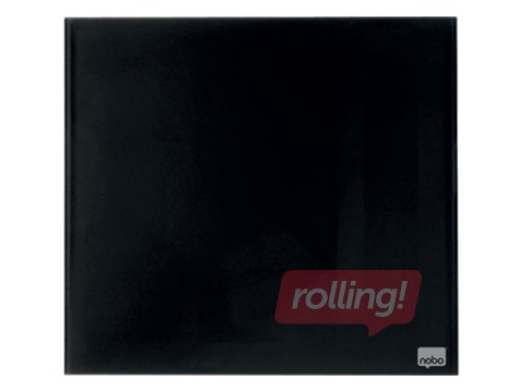 Stikla tāfele Nobo, magnētiska, 45 x 45 cm, melna