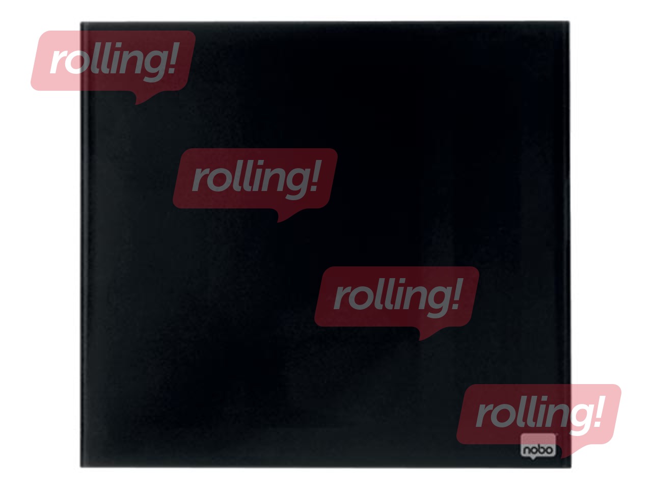 Stikla tāfele Nobo, magnētiska, 45 x 45 cm, melna