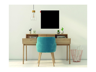 Stikla tāfele Memoboards, magnētiska, 80x60cm, melna