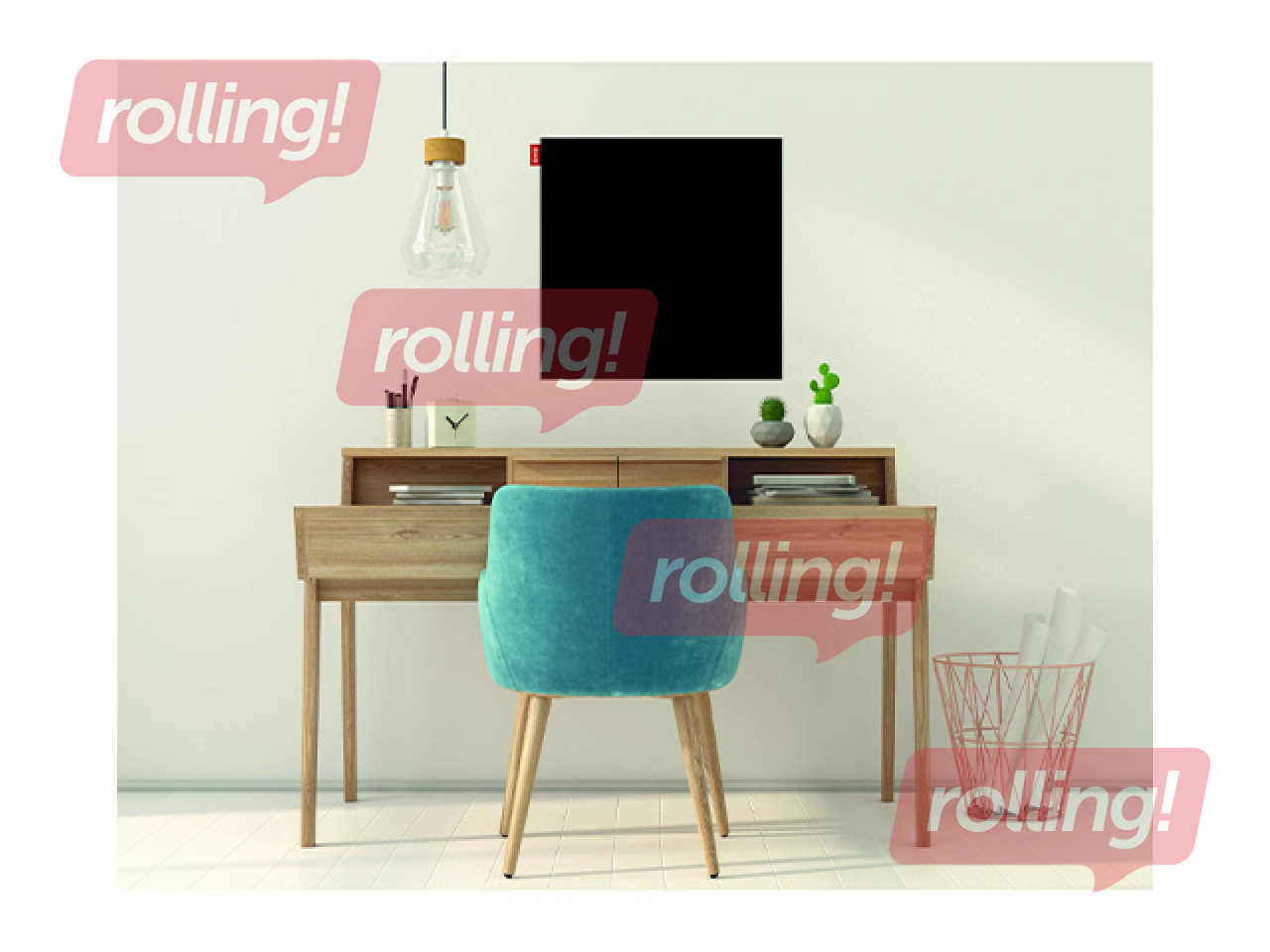 Stikla tāfele Memoboards, magnētiska, 80x60cm, melna