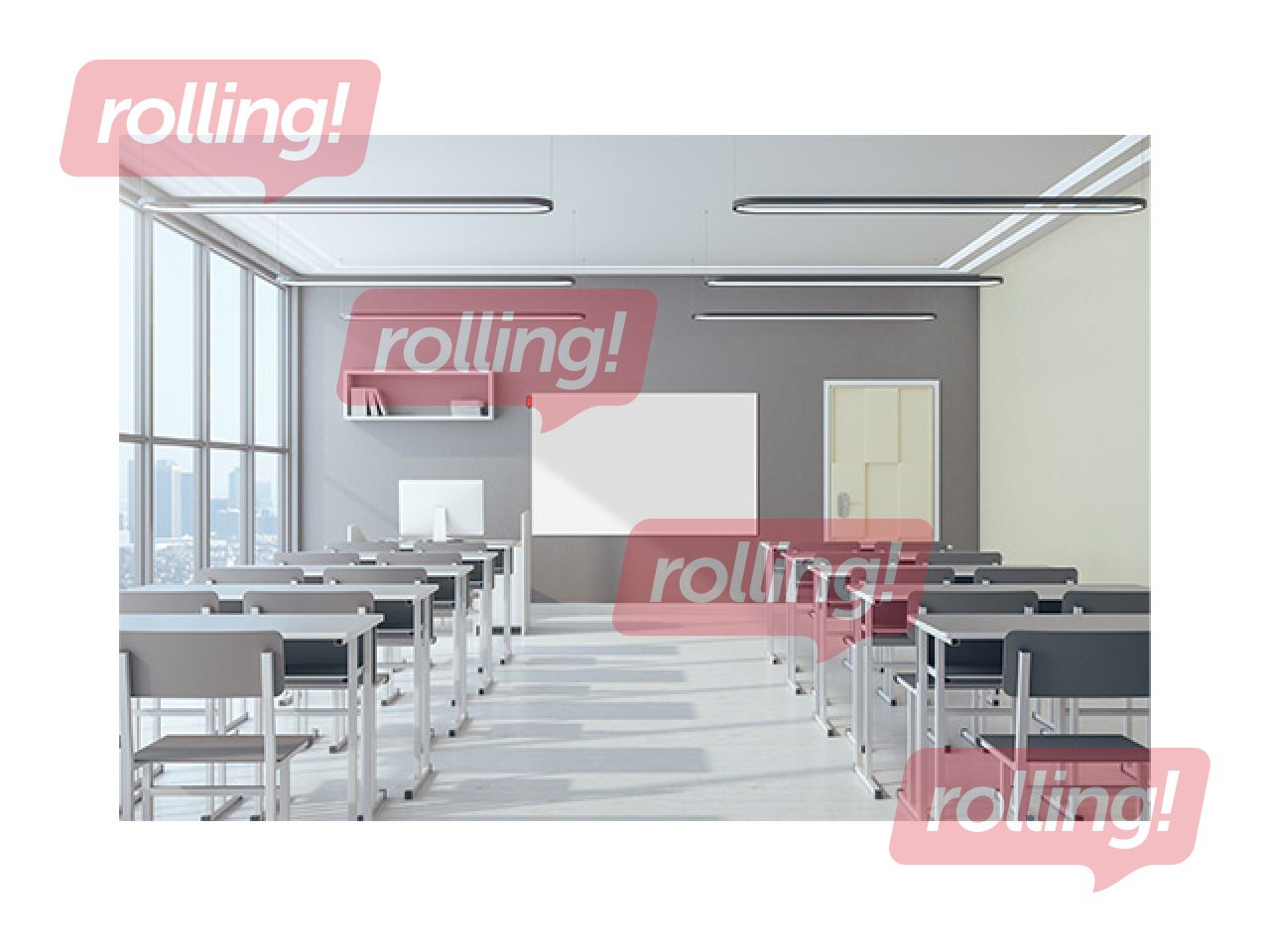 Stikla tāfele Memoboards, magnētiska, 150 x 100 cm, balta