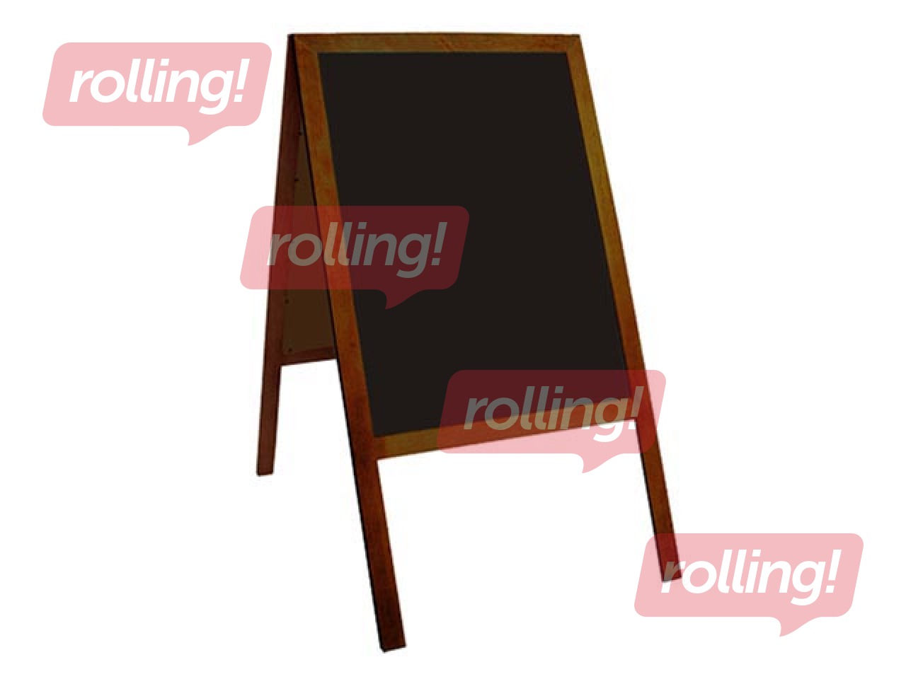 Abpusēja krīta tāfele stends koka rāmī, 60 x 120 cm