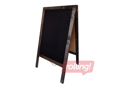 Kahepoolne kriiditahvel jalgadel,puidust raamis, 50 x 90 cm