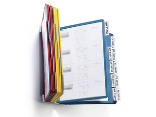 Sienas displejs Durable Vario Wall, 20 asorti krāsu kabatas