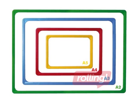 Plastic frame  A4, green