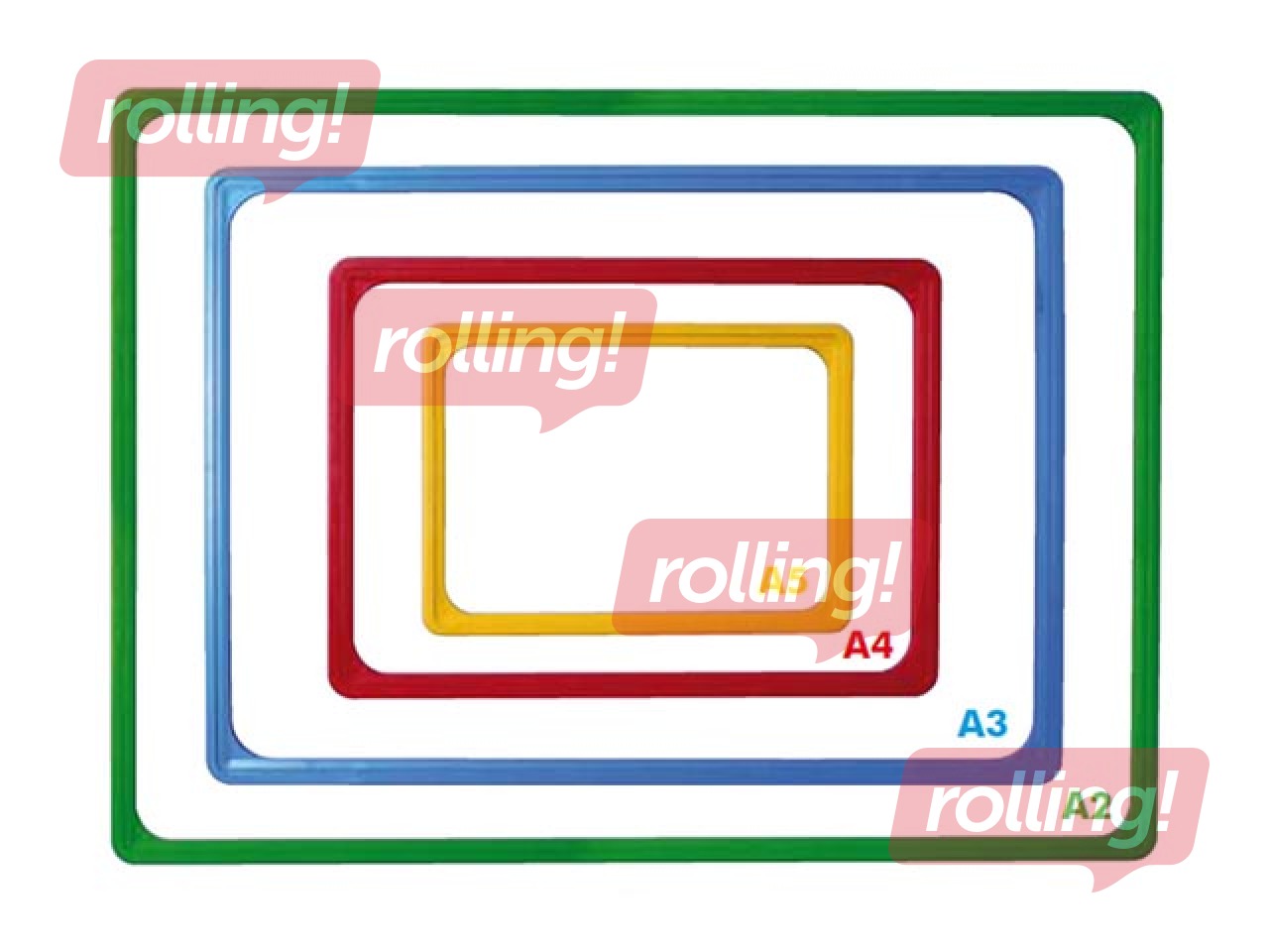 Plastmasas rāmis, A4, zaļš
