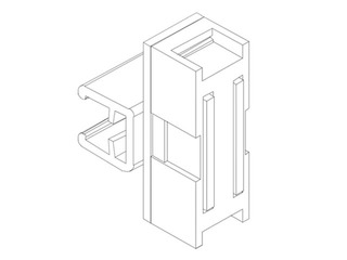 Mazais magnēts plastmasas rāmja stiprināšanai taisnā leņķī