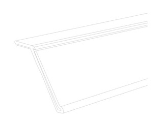 Cenu sloksne ar līmlenti, līmējama no augšpuses, 39x885 mm