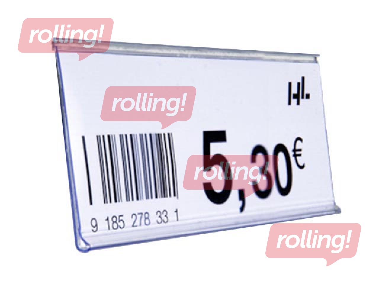 Cenu sloksne ar līmlentu, balta, 39x1238 mm