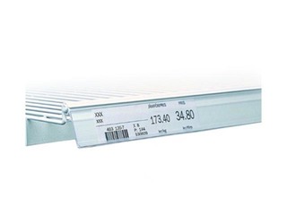 Hinnasildilint riiulitele stange paksusega 6-7mm, läbipaistev, 39x885mm