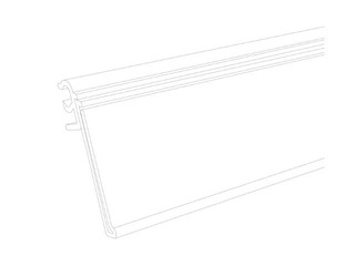 Cenu sloksne stiepļu plauktiem ar stieples biezumu 6-7mm, balta, 39x885mm