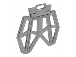 Pakāpienu soliņš Keeeper Tom, saliekams, pelēks, kravnesība 120kg, 29x39x20cm