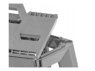 Pakāpienu soliņš Keeeper Tom, saliekams, pelēks, kravnesība 120kg, 29x39x20cm