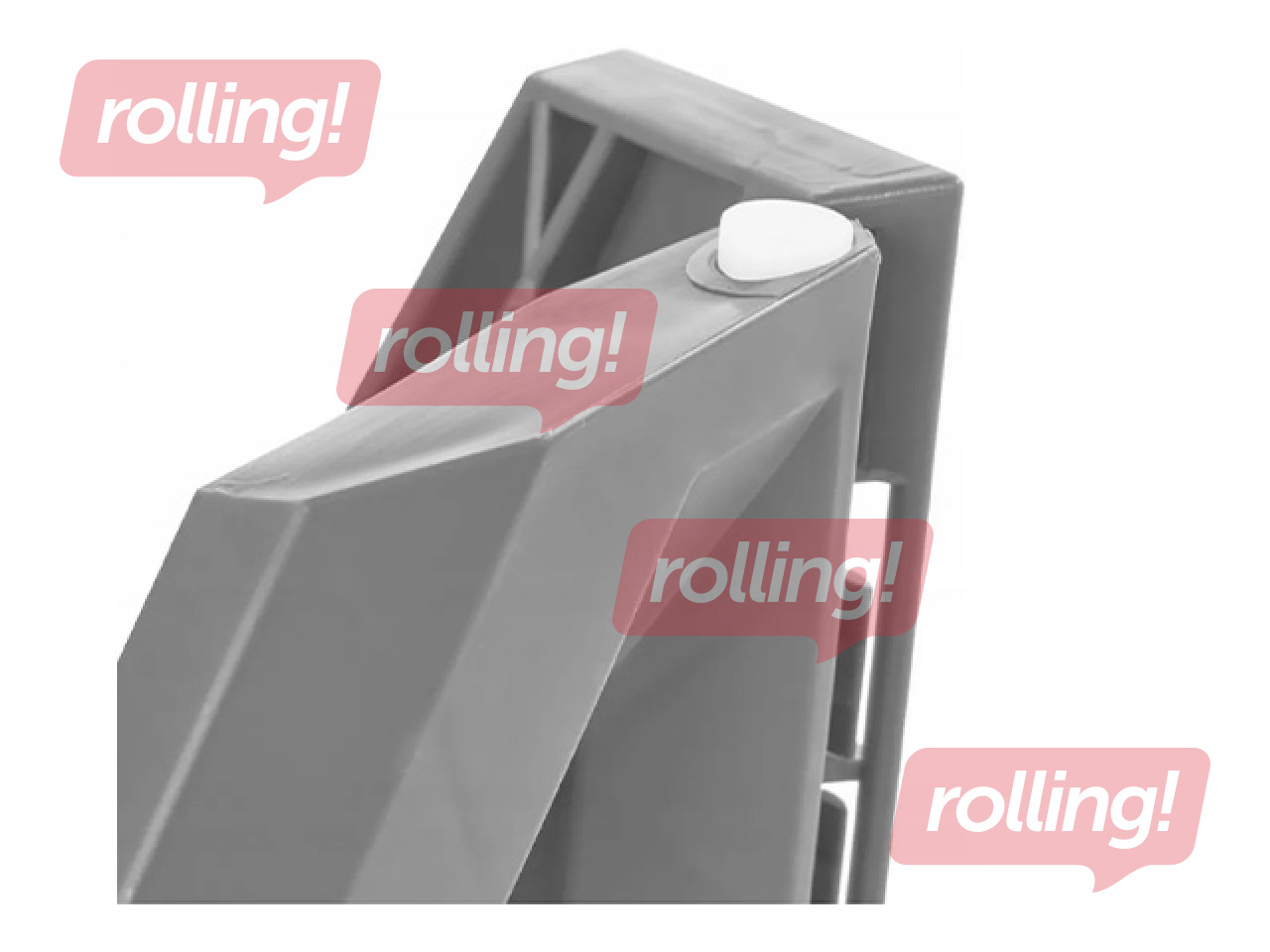 Pakāpienu soliņš Keeeper Tom, saliekams, pelēks, kravnesība 120kg, 29x39x20cm