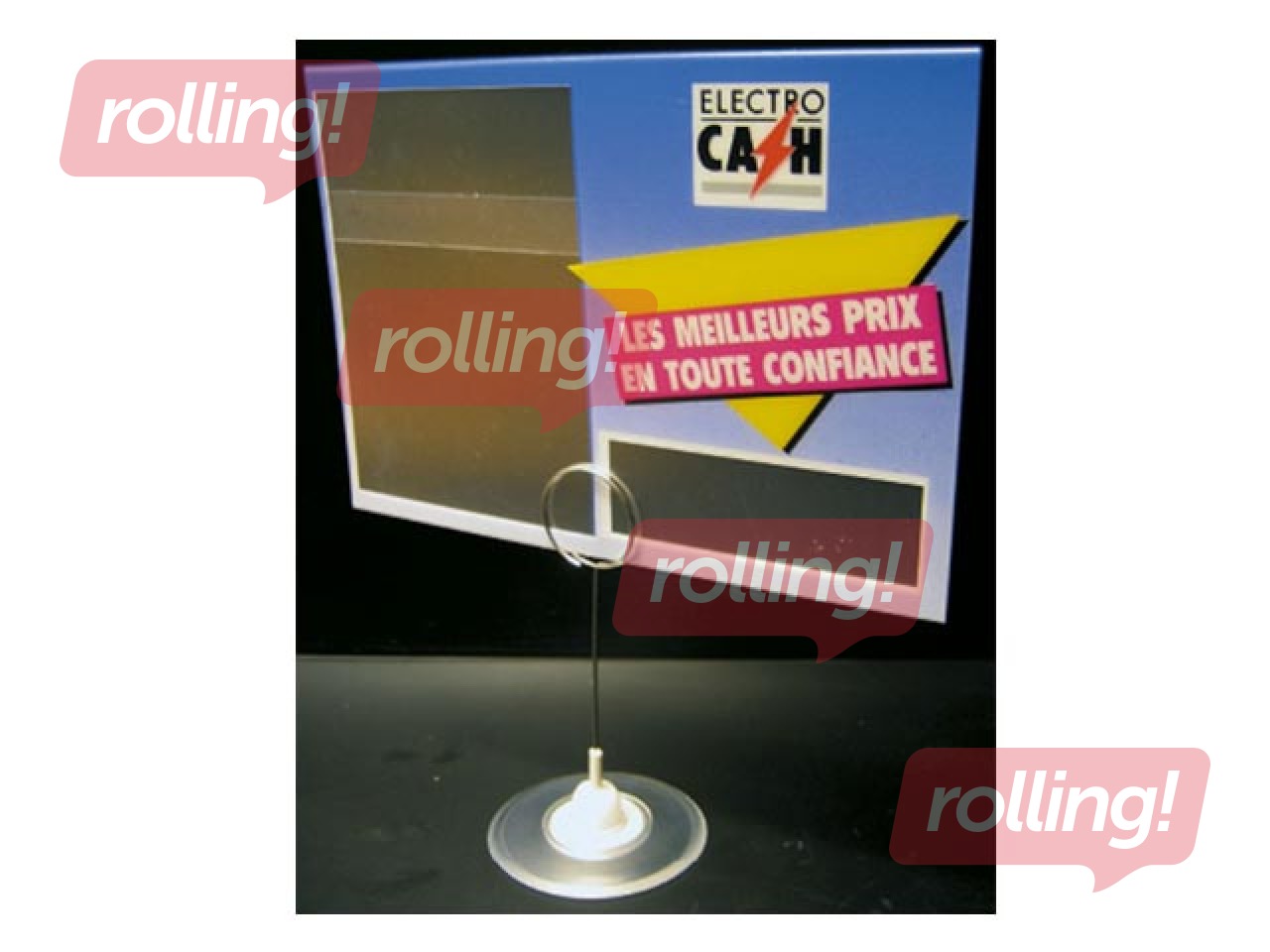 Zīmju turētājs ar apaļu pamatni, leņķis maināms