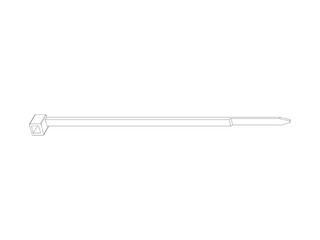Locking strip, 200mm, 100 pcs.