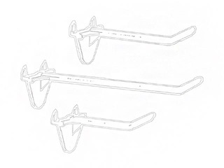 Hook, mounted on cardboard, 100 mm