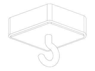 Крепление магнитное с крючком