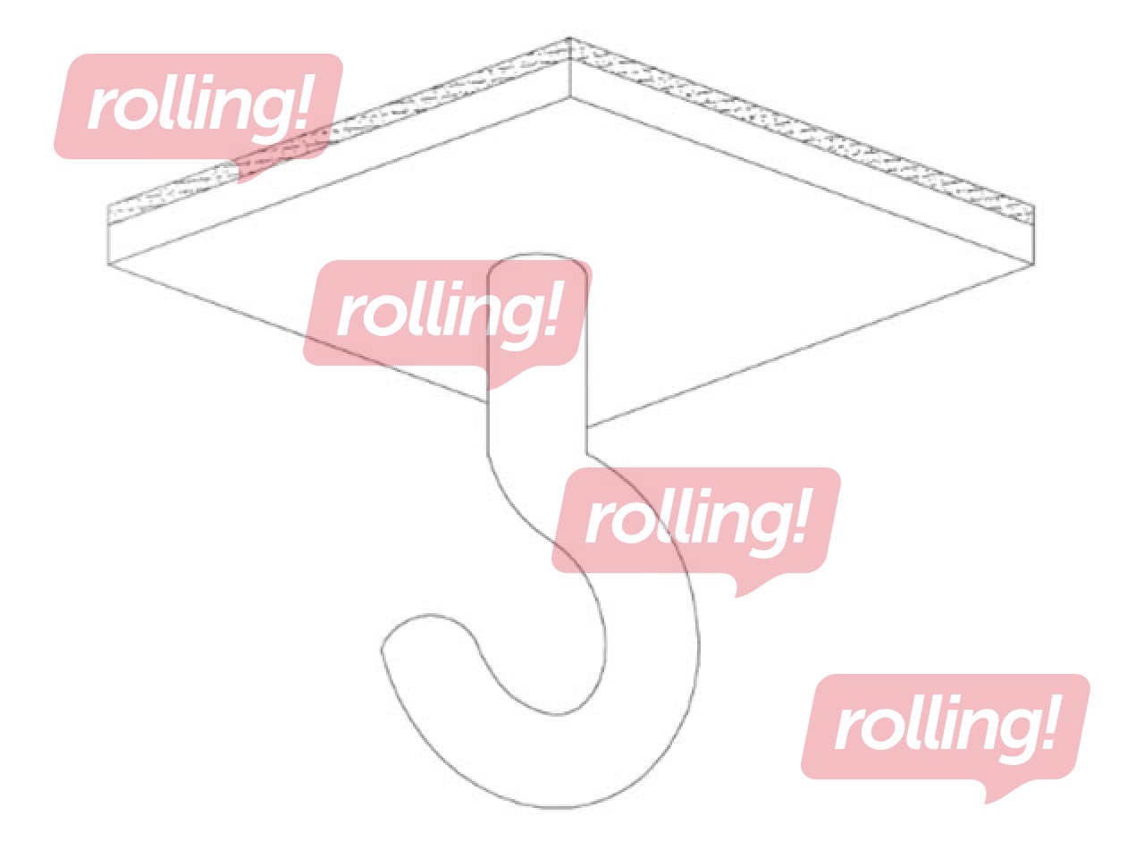 Plastmasas āķis plakātu iekarināšanai