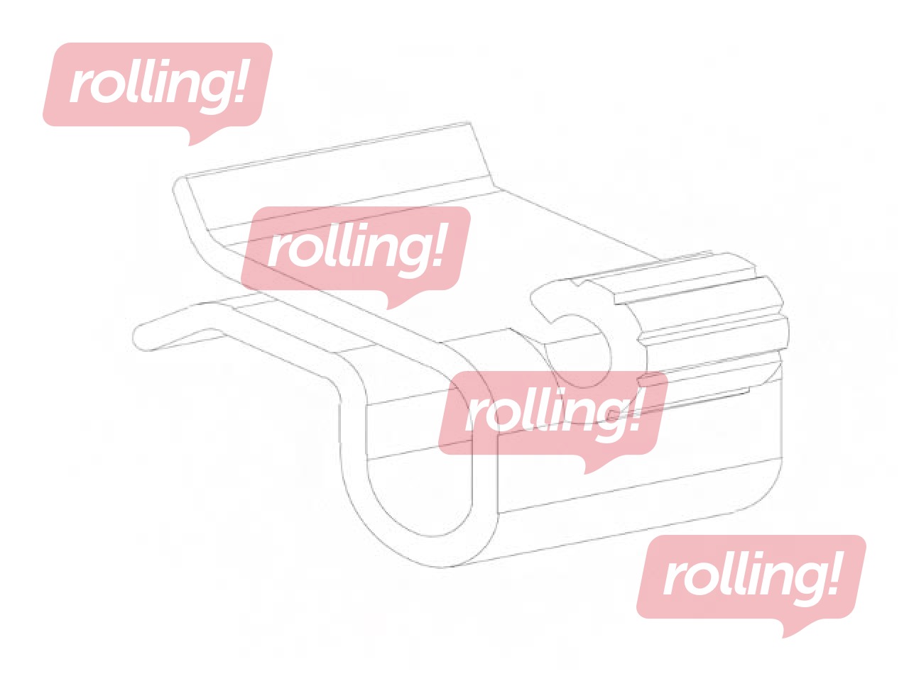 Skava cenu kasešu stiprināšanai, melna