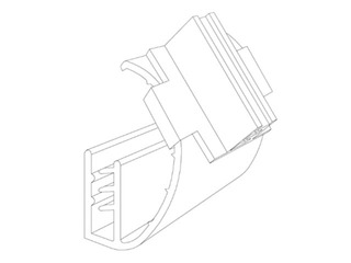 Skava karodziņu stiprināšanai uz cenu sloksnes