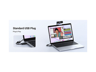 Webkamera Ugreen USB HD 1080p ar iebūvētu mikrofonu