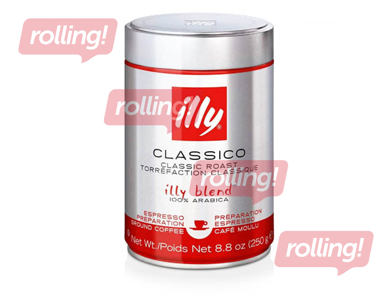 Jahvatatud Illy Classico, medium roasted, 250g
