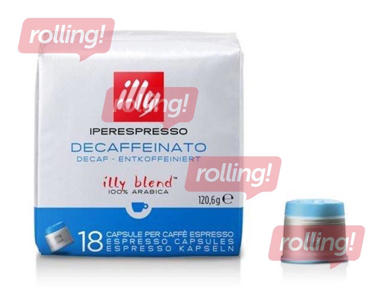 Кофе в капсулах Illy Decaffeinato, без кофеина, IperEspresso, 18шт