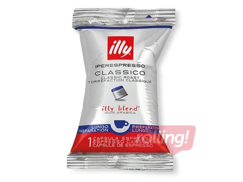 Coffee capsules Illy Classico Lungo, IperEspresso, 100pcs