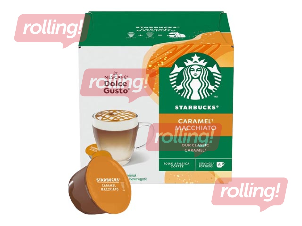 Kafijas kapsulas Starbucks Caramel Macchiato, Dolce Gusto, 12gab