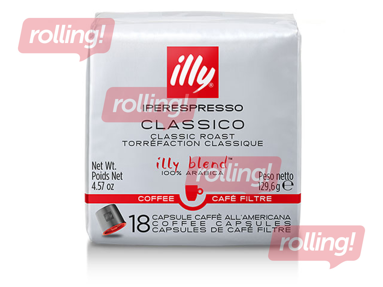 Kafijas kapsulas Illy Classico Filter, IperEspresso, 18gab
