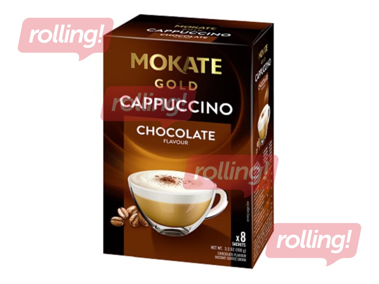 Kapučīno dzēriens Mokate Gold, šokolādes, 8x12.5g