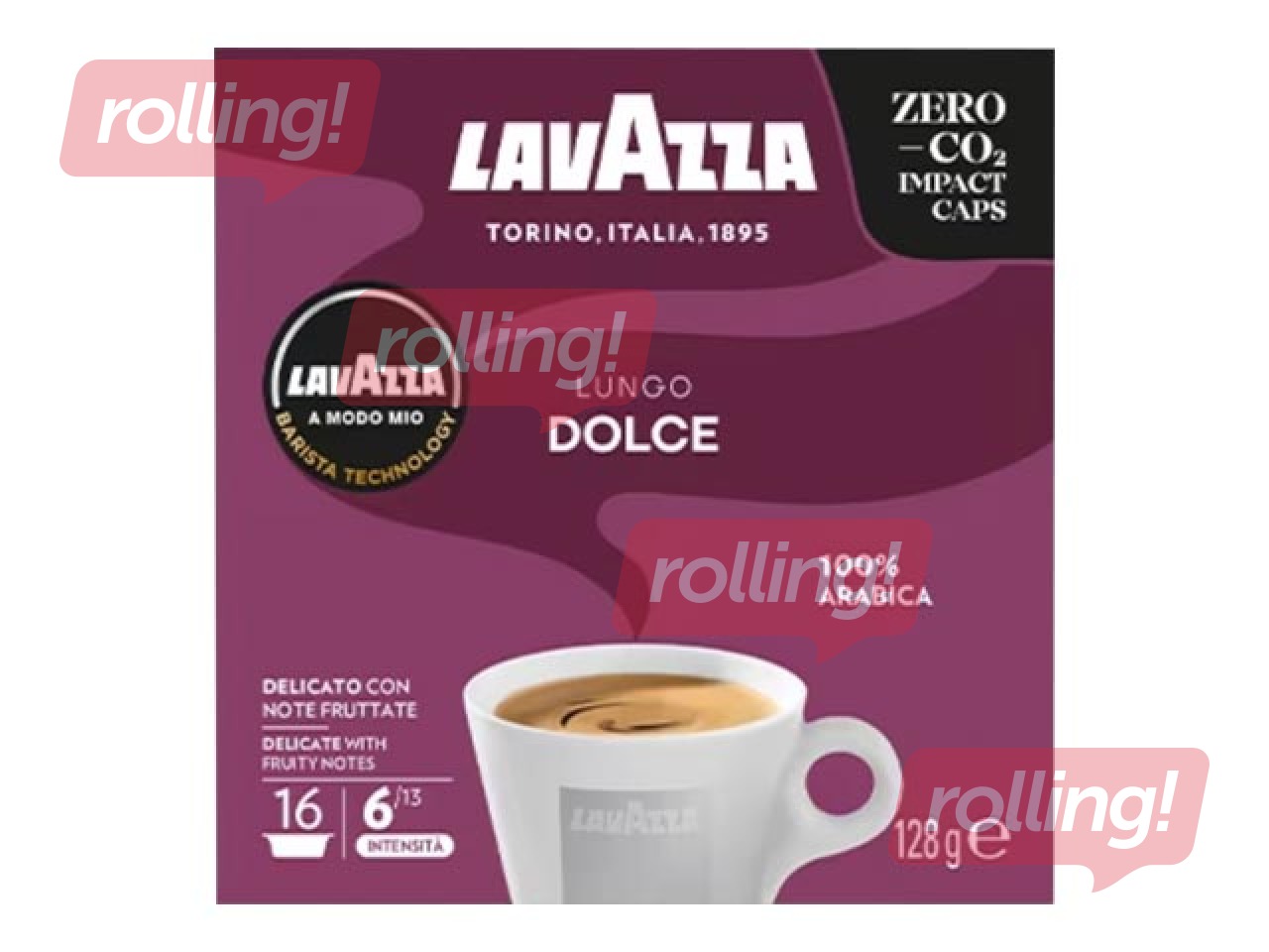 Coffee capsules Lavazza a Modo Mio Lungo Dolce, 16pcs