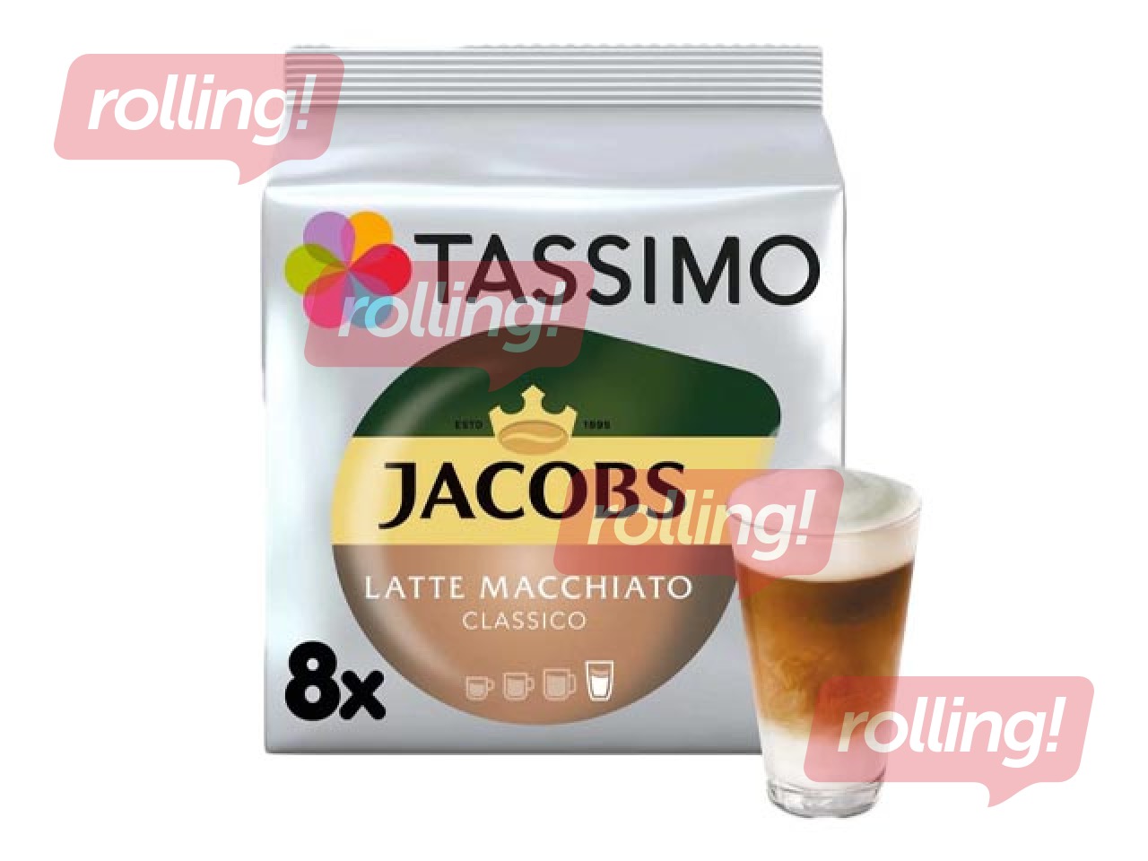 Kafijas kapsulas Jacobs Tassimo Latte Macchiato Classico, 8gab