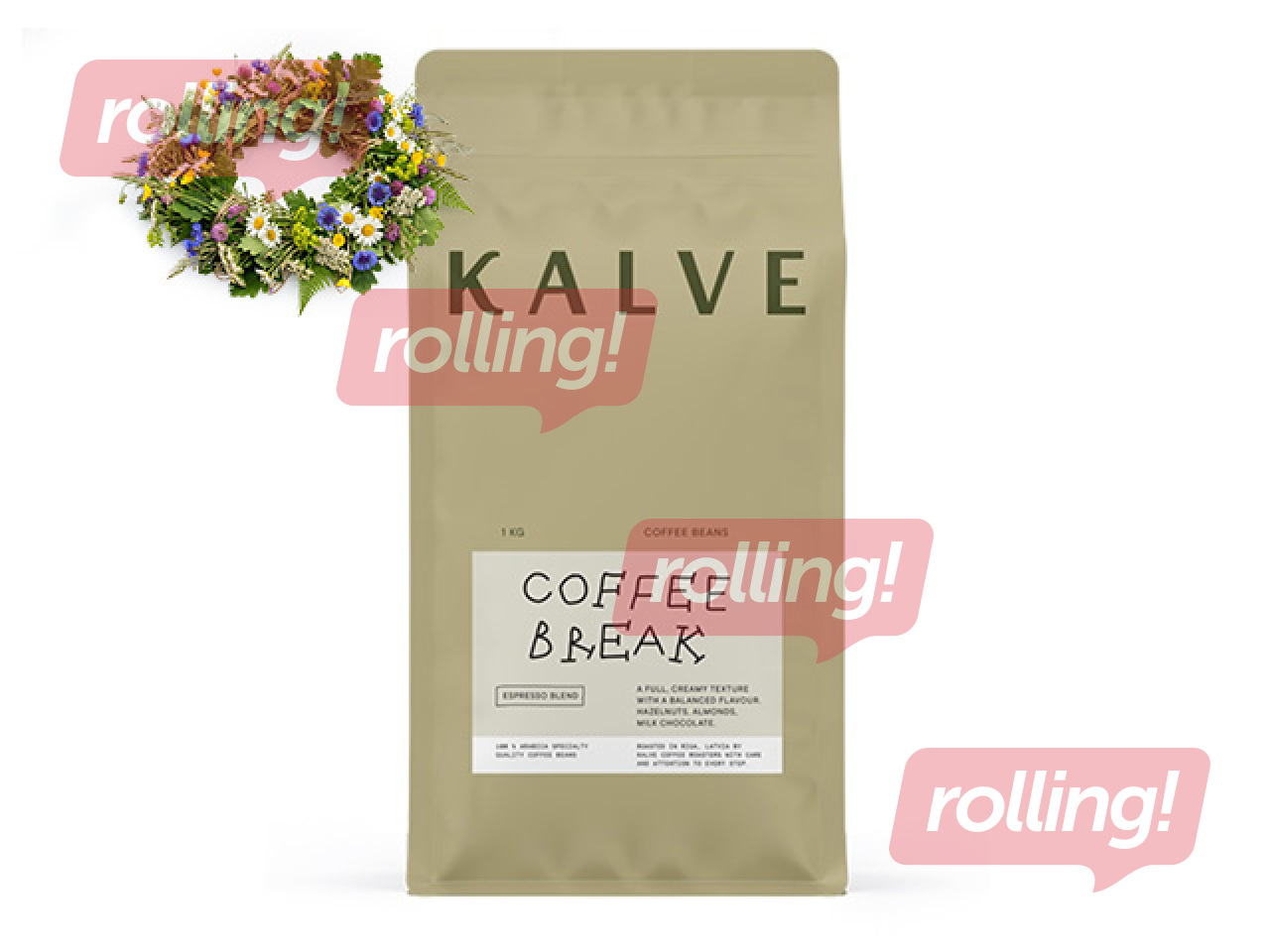 Kafijas pupiņas Kalve Espresso, Coffee break, 1kg +Līgo dāvana!